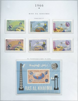 RAS AL KHAIMA, SPACE - COLIȚĂ + SERIE COMPLETĂ MNH foto