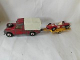 Bnk jc Corgi Gift Set 17 Land-Rover with Ferrari Racing Car on Trailer