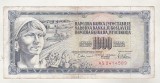 Bnk bn Iugoslavia 1000 dinari 1978 circulata