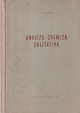 Carte Analiza chimica calitativa N. I. Blok, 1955, 532 pagini, 16x24 cm, Romana, Cartonate