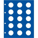 Cumpara ieftin Folie blister cu carton albastru, TOPset, pentru 15 monede de 29 mm