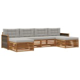 vidaXL Seturi de canapele cu pernă 6 pcs Lemn Solid de Acacia 3383679