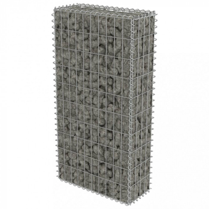 Perete gabion cu capace, 50 x 20 x 100 cm, oțel galvanizat