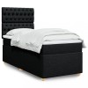 VidaXL Pat box spring cu saltea, negru, 100x200 cm, textil 3293500