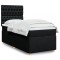 vidaXL Pat box spring cu saltea, negru, 100x200 cm, textil 3293500