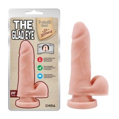 Dildo cu un corp realist si testicule, prevazut cu ventuza The Glad Eye 14cm
