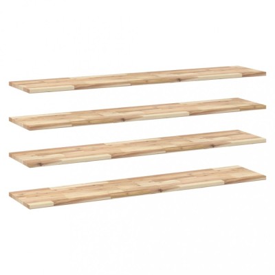 Rafturi plutitoare 4 buc. 120x30x2cm lemn masiv acacia netratat foto