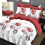 Cumpara ieftin Lenjerie pat dublu,bumbac finet,6 piese,cearceaf normal 220x240cm, cearceaf pilota 200x220cm, 2 fete de perna 50x70, 2 fete de perna 70x70-M247