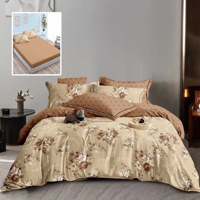 LENJERIE FINET 6 PIESE CU HUSĂ &ndash; 160&times;200 ȘI 180&times;200 (HF6P325)