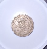 Monedă veche britanică 2 Shillings (Florin) 1948 Regele George VI piesă de colecție