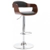 VidaXL Scaun de bar, placaj și material textil gri 287406
