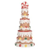 Cumpara ieftin Decoratiune Craciun Tort polirasina multicolora &Oslash; 10x22 cm