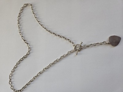 Lant din argint cu pandantiv inima #3034 foto