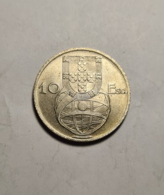 Portugalia 10 Escudos 1954 UNC foto