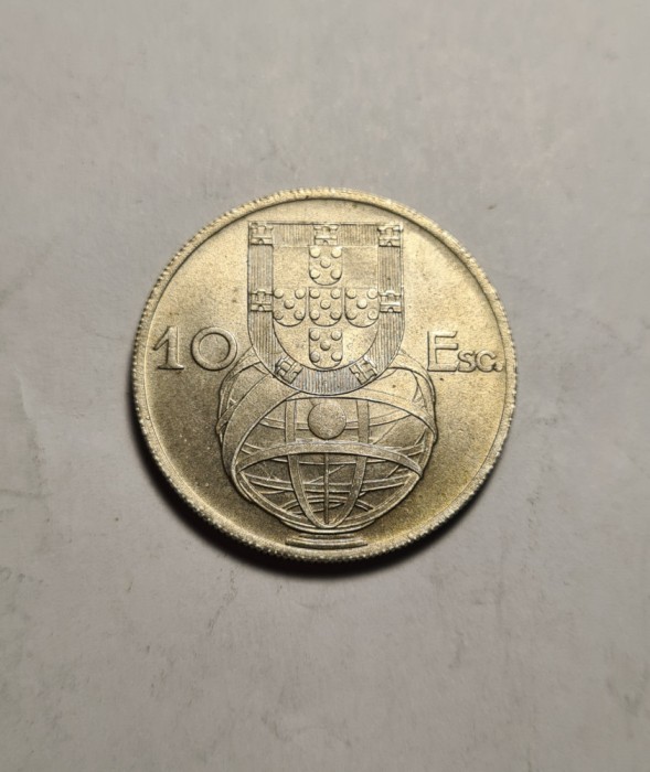 Portugalia 10 Escudos 1954 UNC