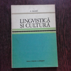 LINGVISTICA SI CULTURA - D. MACREA