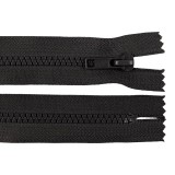 Fermoar plastic nedetasabil Crisalida, lungime 18 cm, Negru