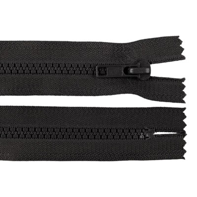 Fermoar plastic nedetasabil Crisalida, lungime 18 cm, Negru foto