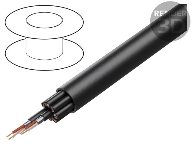 Cablu Difuzor BiTsound 8x2x0.21mm&sup2; Cu Negru