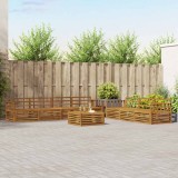 VidaXL Set 8 Piese Canapele Exterior Lemn Masiv Acacia Natural Gradina Terasa Stil Modern