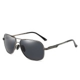 Ochelari Soare - AORON - Polarizati Aviator Style , Rama Metal - Model 2, Barbati, Protectie UV 100%