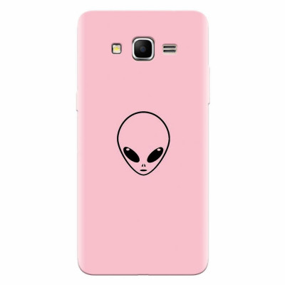 Husa silicon pentru Samsung Grand Prime, Pink Alien foto