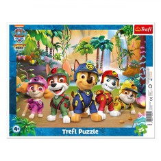 Puzzle Trefl, Paw Patrol, Junglă, 25 Piese, Imagine Pădure Tropicală
