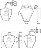 Placute frana fata Audi 100 (4a, C4), 12.1990-07.1994, marca SRLine S70-0423