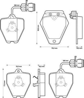Placute frana fata Audi 100 (4a, C4), 12.1990-07.1994, marca SRLine S70-0423