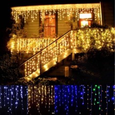 Instalatie tip turturi, exterior, 120 LED V8, cablu verde, 5.5m