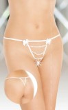 Chilotei Sexy Decupati Cu Perle, Alb, S/L, Softline