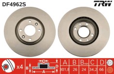 TRW DF4962S Disc frana foto