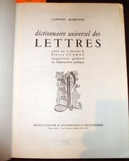 Dictionaire universale des lettres de la A-Z foto