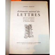 Dictionaire universale des lettres de la A-Z