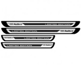 Set 4 stickere protectii praguri gri pentru Audi A5, Creative Rey&reg; crom