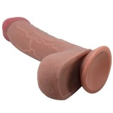 Dildos-Sliding Skin Series Dildo Realist cu Ventuză Maro 23.4 cm