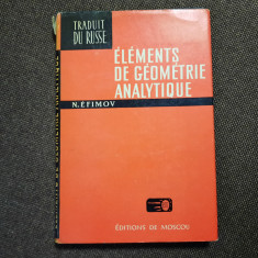 Elements de Geometrie Analytique – N. Efimov- RF22/4