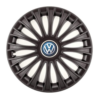 Set 4 Capace Roti, potrivite jantelor de R14, pentru Volkswagen, model dino Negru foto