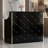 Coafor birou lăcuit Diamond 120 cm cosmetice pentru salon SPA cabinet negru