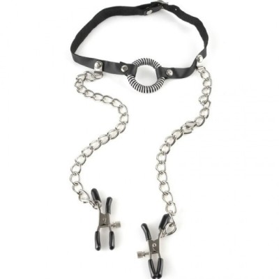 FETISH FANTASY SERIES - GAG WITH NIPPLE CLAMPS foto