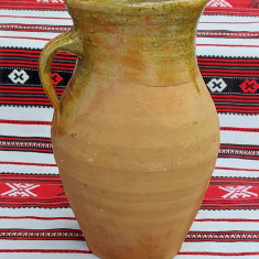 Ulcea de 2 litri de lut ars (1), ceramica traditionala romaneasca vechime 75 ani