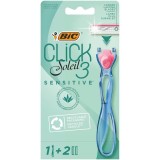 Pachet Aparat de ras Soleil Click Sensitive + Rezerve 2 bucati, BIC