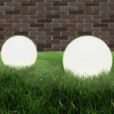 vidaXL Lampi bol cu LED, 2 buc, sferice, 40 cm, PMMA foto