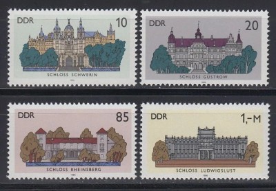 DDR 1986 - Castele, arhitectura, serie neuzata foto