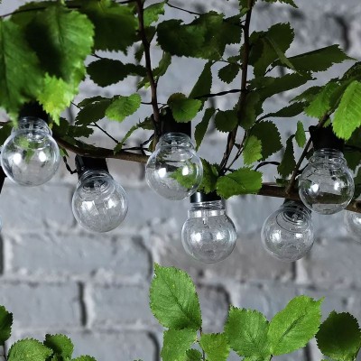 Ghirlanda luminoasa, LED, model Luca, 10 becuri, 380cm, incarcare solara, lumina alb rece Household NewTrend foto