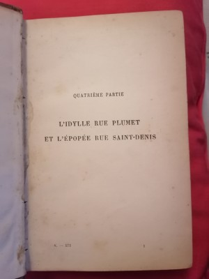 LES MISERABLES. VICTOR HUGO partea a patra. L idylle rue plumet foto