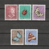 Fluturi Pro Juventute Sc. B217-221 (Scott) Elvetia 1952, Fauna, Nestampilat