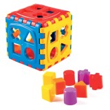 Jucarie Sortator cu 4 Forme Geometrice, 8 piese, Multicolor, CMCLASS