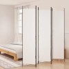 VidaXL Paravan de cameră cu 5 panouri, alb, 250x220 cm, textil