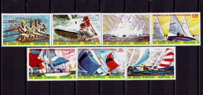 ✅(S3) Guinea Ecuatoriala 1976 ,&amp;quot;JO Montreal &amp;#039;76- sport nautic&amp;quot;, serie , MNH foto